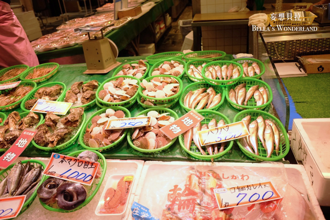 金澤美食 近江町市場的推薦美食地圖 不知名貝類