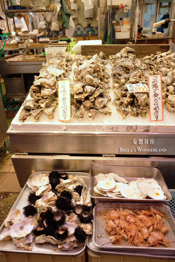 金澤美食 近江町市場的推薦美食地圖 生蠔 海膽 甜蝦 立吞